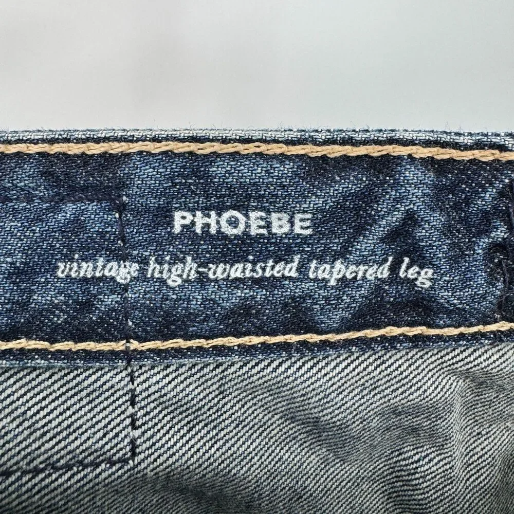 AG ADRIANO GOLDSCHMIED Phoebe Vintage High Waisted Tapered Leg Jeans Size 25